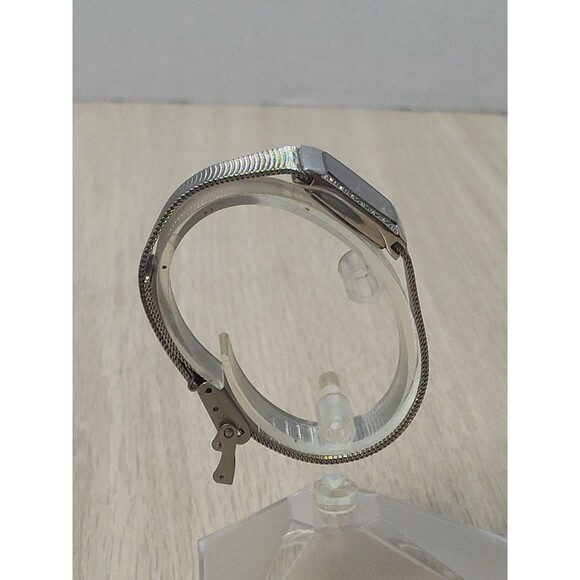 Skagen Platinum Plated Black Dial 19mm Women\'s  Bracelet Watch